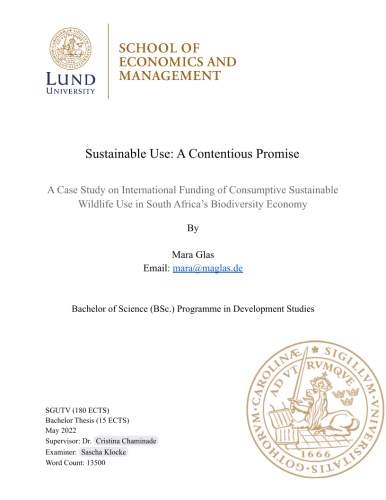 Sustainable Use: A Contentious Promise