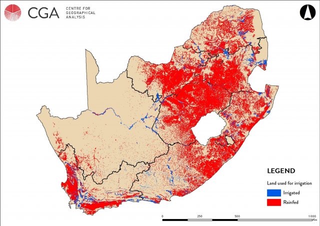 WRC SA Map of Irrigated Areas