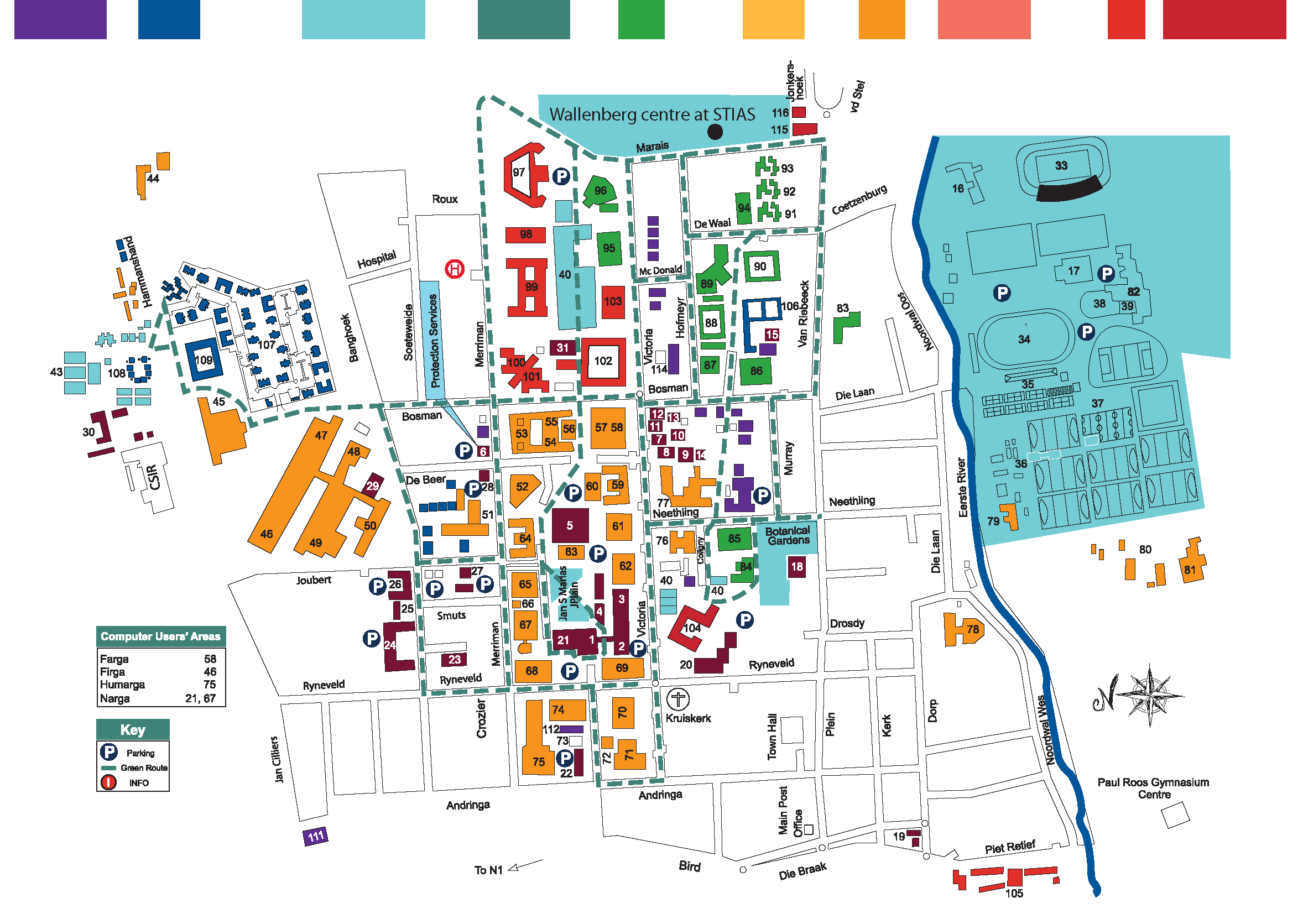 Stellenbosch University Map