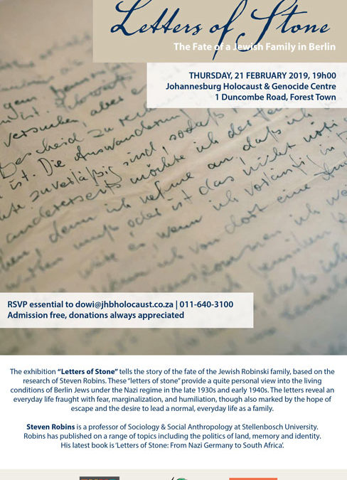 Exhibition: Letters of Stone